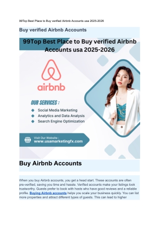 99Top Best Place to Buy verified Airbnb Accounts usa 2025-2026