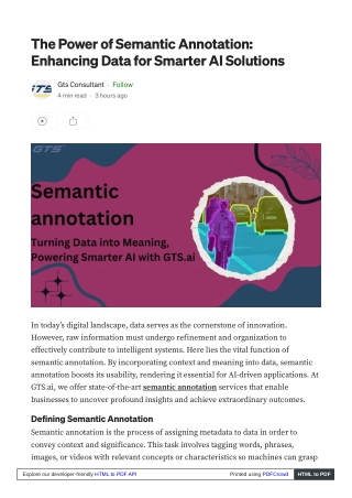 The Power of Semantic Annotation Enhancing Data for Smarter AI Solutions