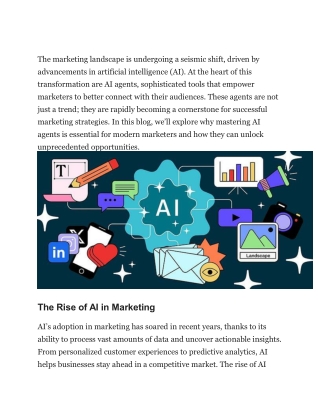 Mastering AI Agents, Essential Knowledge for Modern Marketers