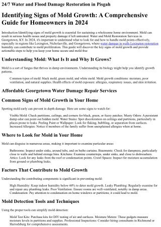 Comprehensive Water Damage Services in Centerville, KY