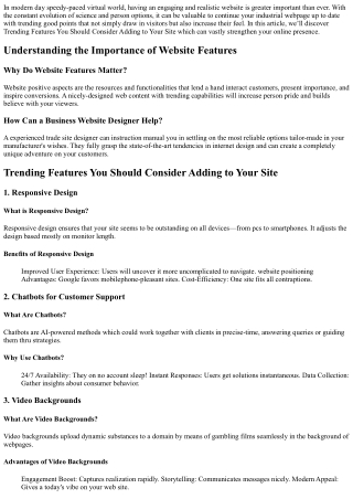 Trending Features You Should Consider Adding to Your Site