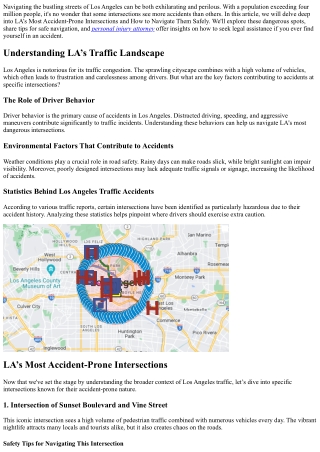 LA’s Most Accident-Prone Intersections and How to Navigate Them Safely