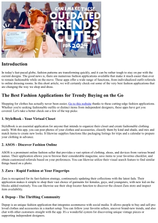 The Most Effective Fashion Apps for Stylish Buying on the move