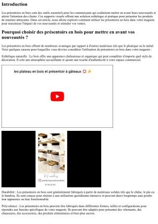 Présentoirs en bois pour magasin : comment les utiliser pour mettre en avant vos