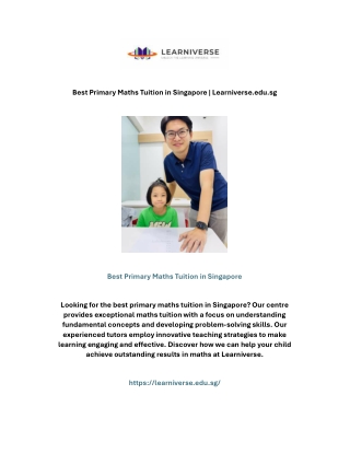 Best Primary Maths Tuition in Singapore | Learniverse.edu.sg