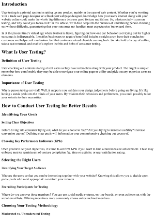 How to Conduct User Testing for Better Results
