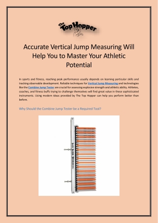 Accurate Vertical Jump Measuring Will Help You To Master Your Athletic Potential.docx