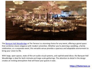 The Terrace: Wedding Venues & Banquet Halls Vaughan, Woodbridge & Thornhill.pptx