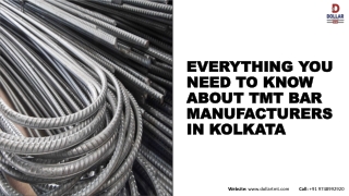 Everything You Need to Know About TMT Bar Manufacturers in Kolkata