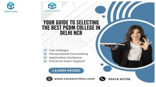 Your Guide to Selecting the Best PGDM College in Delhi NCR (1)