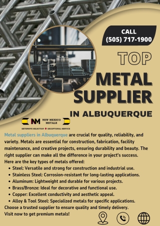 Top Metal Supplier in Albuquerque