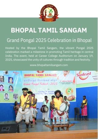 Grand Pongal 2025 Celebration in Bhopal Hosted by the Bhopal Tamil Sangam