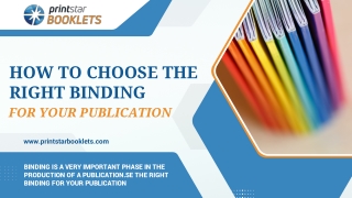 How to Choose the Right Binding for Your Publication