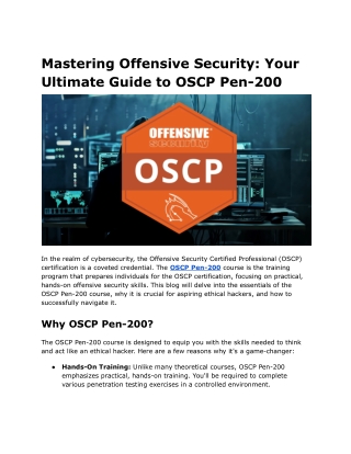 Mastering Offensive Security_ Your Ultimate Guide to OSCP Pen-200