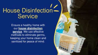 House Disinfection Service