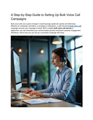 A Step-by-Step Guide to Setting Up Bulk Voice Call Campaigns