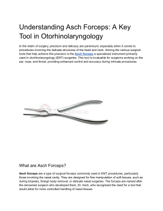 Understanding Asch Forceps_ A Key Tool in Otorhinolaryngology