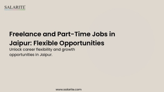 Freelance and Part-Time Jobs in Jaipur Flexible Opportunities