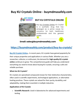 Buy KU Crystals Online - buymdmasafely