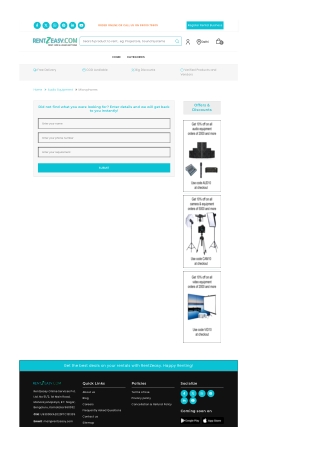 Wireless Mic Rental In Delhi, New Delhi  No Cost Delivery