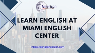 Learn English at Miami English Center