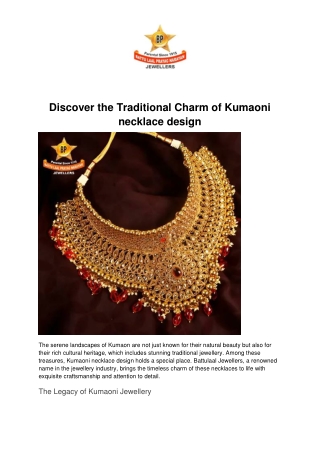 Exquisite Kumaoni Necklace Designs – Traditional Elegance