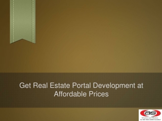Get Real Estate Portal Development at Affordable Prices