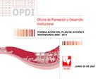 FORMULAC N DEL PLAN DE ACCI N E INVERSIONES 2008 - 2011