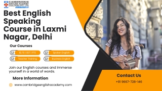 Best English Speaking Course in Laxmi Nagar, Delhi