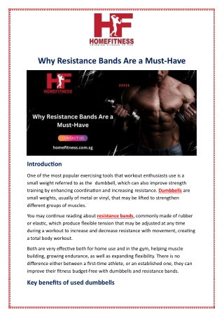 Why Resistance Bands Are a Must-Have
