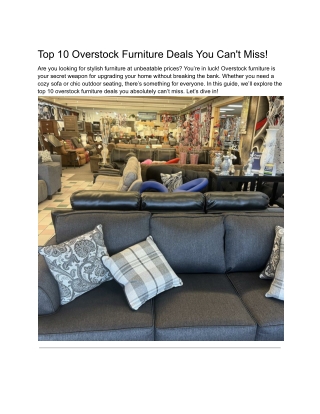 Top 10 Overstock Furniture Deals You Can't Miss