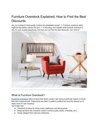 Furniture Overstock Explained_ How to Find the Best Discounts