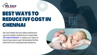 IVF Cost in Chennai | We Care Health Services