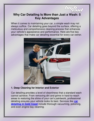 Car Detailing In Gold Coast