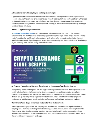 Revolutionize Your Startup with AI-Powered & Customizable Crypto Exchange Clone