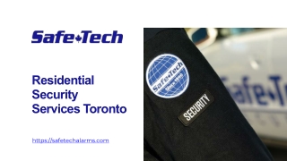 Residential Security Services Toronto - safetechalarms.com