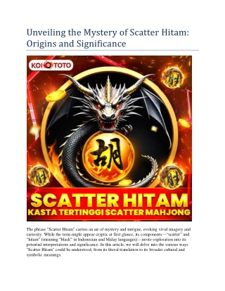 scatter hitam