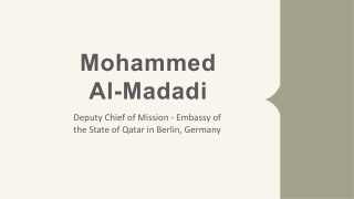 Mohammed Al-Madadi - A Revolutionary Thinker - Doha, Qatar