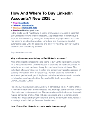 How And Where To Buy LinkedIn Accounts