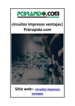 circuitos impresos ventajas Pcbrapido.com