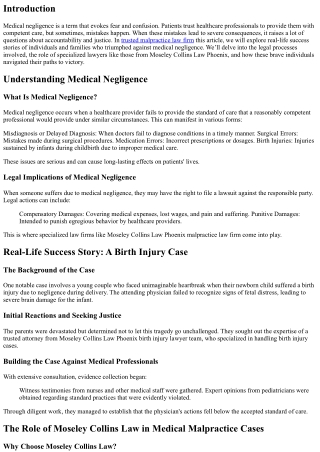 Real-Life Success Stories: Winning Against Medical Negligence