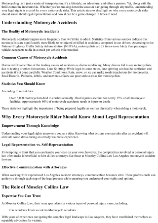 “Why Every Motorcycle Rider Should Know About Legal Representation”