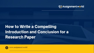 How to Write a Compelling Introduction and Conclusion for a Research Paper