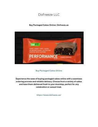 Buy Packaged Cakes Online | Dofreeze.ae