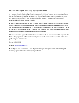 Best digital marketing agency in Palakkad