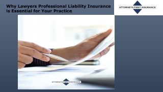 Why Lawyers Professional Liability Insurance is Essential for Your Practice