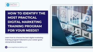 How to identify the most practical digital marketing training program for your needs