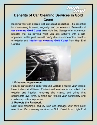 Car cleaning Gold coast