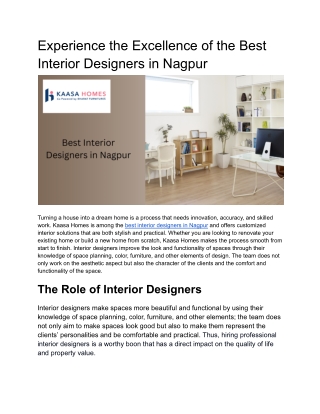 Best Interior Designers in Nagpur