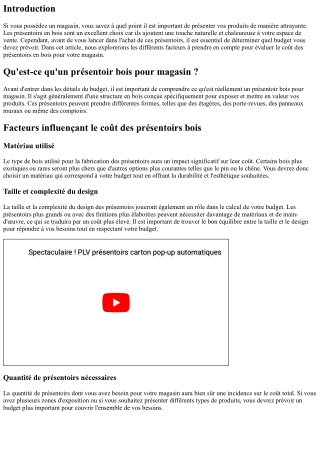 Quel budget prévoir pour l'achat de présentoirs bois pour votre magasin ?